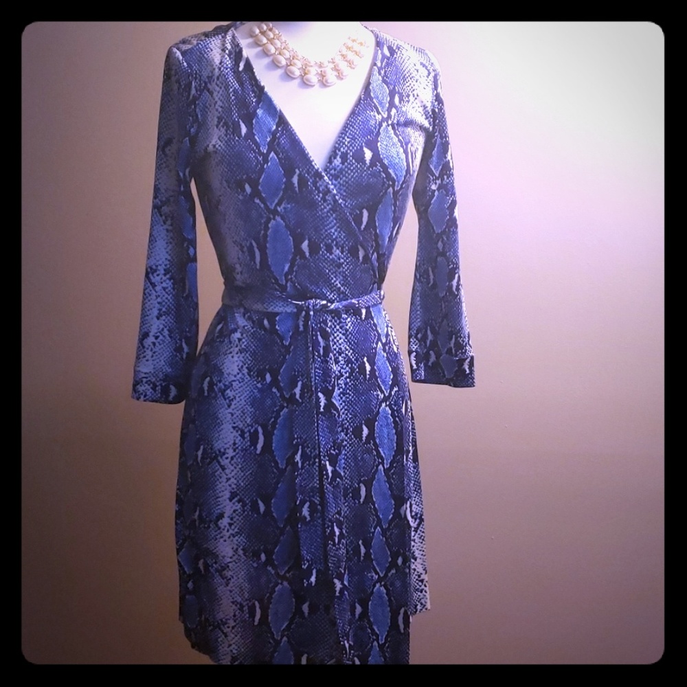 DVF classic print wrap dress